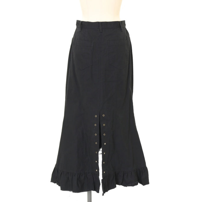 USED】【PEACE NOW/Mサイズ】アシメフリルロングスカート | BLACK
