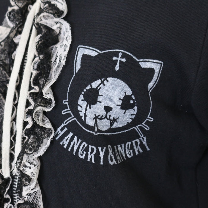 売れ筋新商品 HANGY＆ANGRY 猫耳ノースリーブパーカh.NAOTO トップス