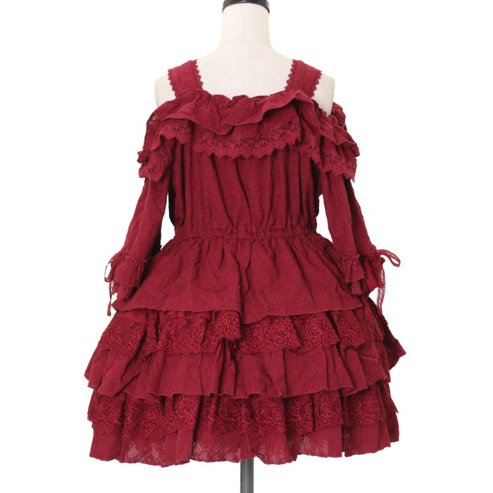 USED】【Vallée lys】Precious Embroidered Lace Mini Dress | ATELIER