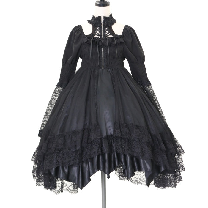 ワンピース MAJOH DOUBLE LACE UP FISH TAIL ONE PIECE USED】DOUBLE LACE UP FISH TAIL ONE PIECE (BLACK) | MAJOH