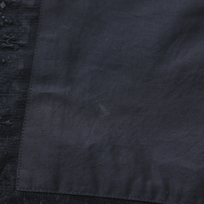 USED】タイニーローズレース燭台刺繍スカーフ（black × black