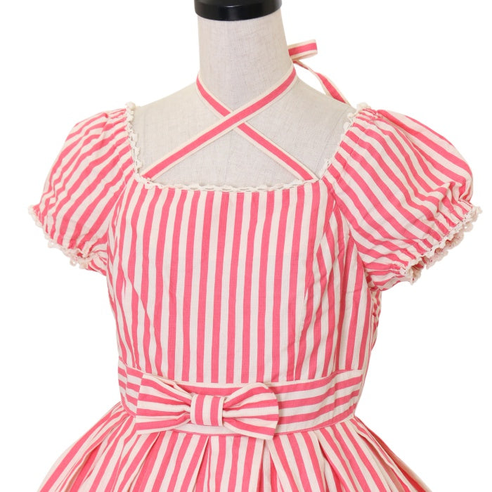 USED】ストライプ＆ジャム瓶プリントワンピース | Emily Temple cute