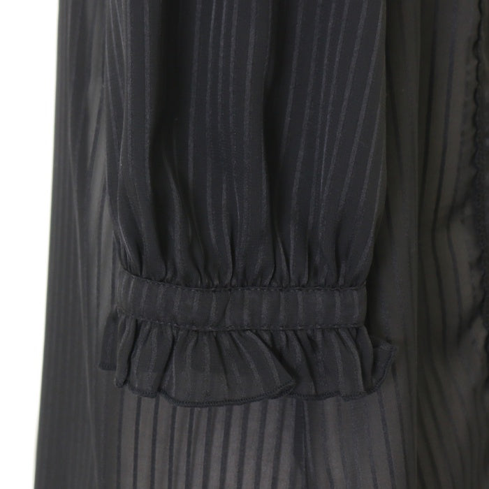 axes femme - ストライプシアー半袖ブラウス USED】【Mサイズ】ストライプシアー半袖ブラウス | axes femme