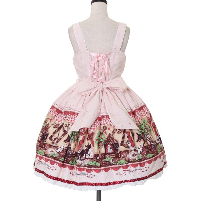My Little Red Riding Hood Polka Dot Ribbon JSK by Baby, the