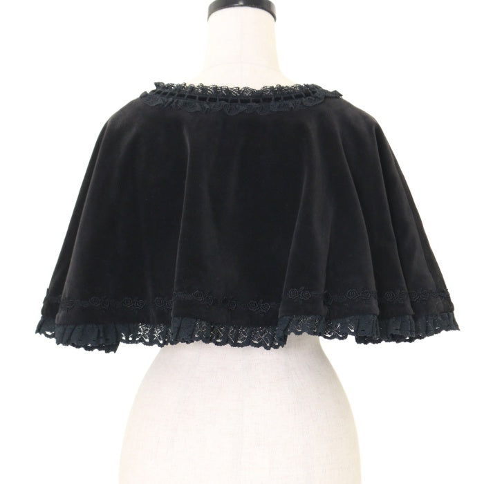 Innocent World 別珍ケープ黒 Innocent World クレープウェーブ