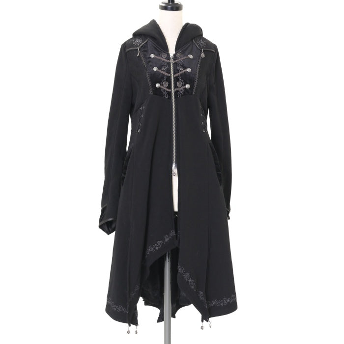 USED】ONESTE 薔薇刺繍イレギュラーヘムパーカー | Ozz On Wunderwelt