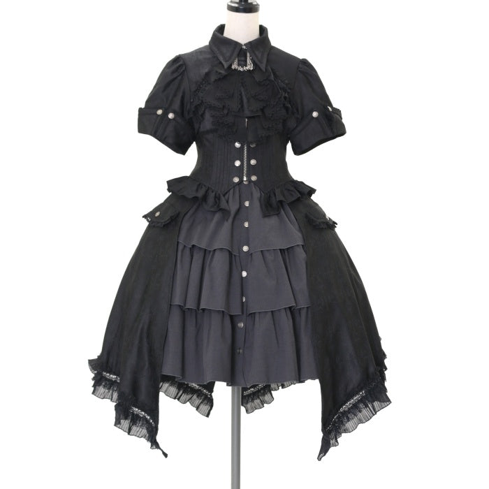 【新品未使用】星箱works ラ・ダリア・ノワールセパレートワンピース USED】ラ・ダリア・ノワール セパレートワンピース（ブラック×グレー