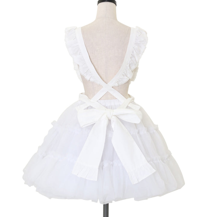 Fancy Ribbonエプロン USED】Fancy Ribbonエプロン（白×青） | Angelic Pretty | ロリータ