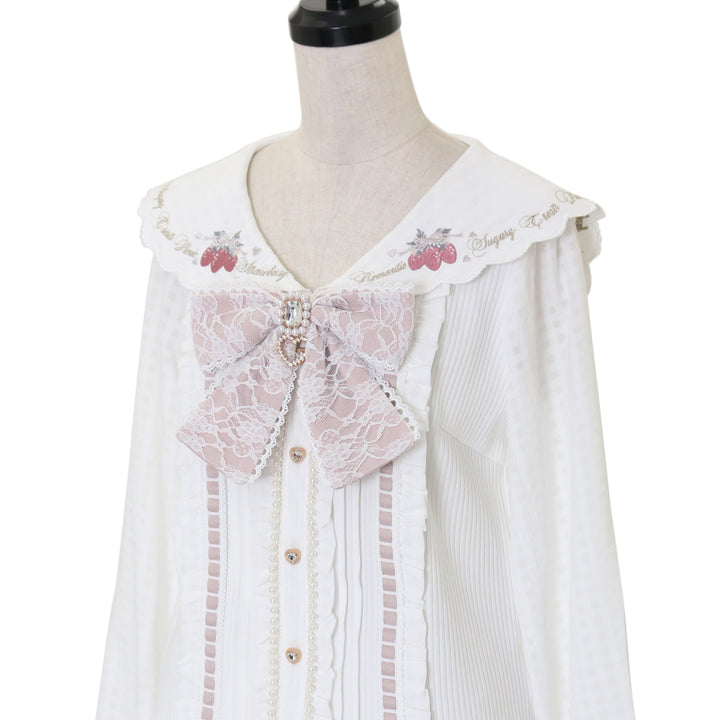 USED】ストロベリー刺繍セーラーリブブラウス | LIZ LISA | ロリータ