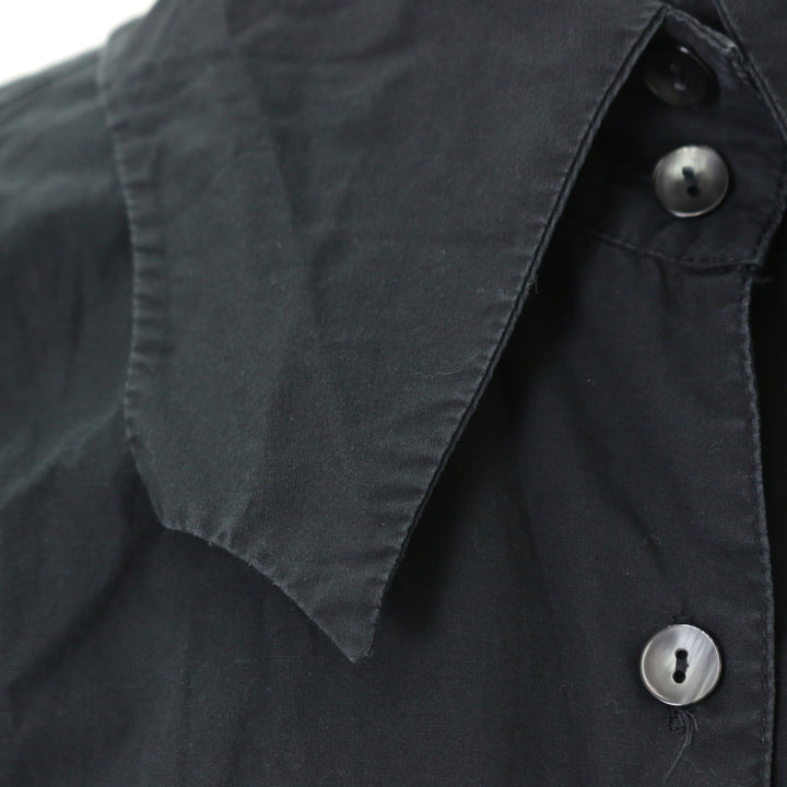 USED】【PEACE NOW/Mサイズ】百合紋章刺繍変形襟ブラウス | BLACK