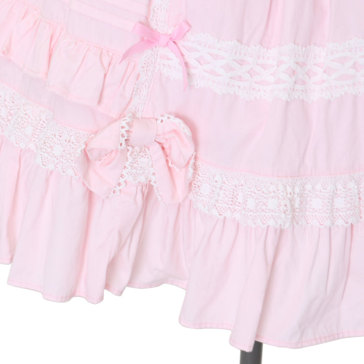 USED】リボンシャーリングジャンパースカート | Angelic Pretty