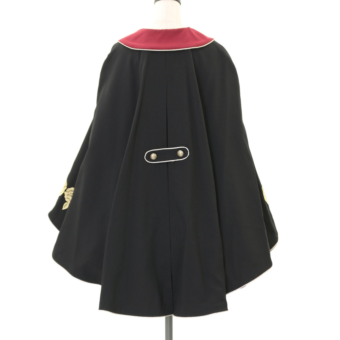 メタモルフォーゼ　椿と蝶結びのろまんす外套　黒系 USED】椿と蝶結びのろまんす外套 | metamorphose | ロリータ ゴスロリ