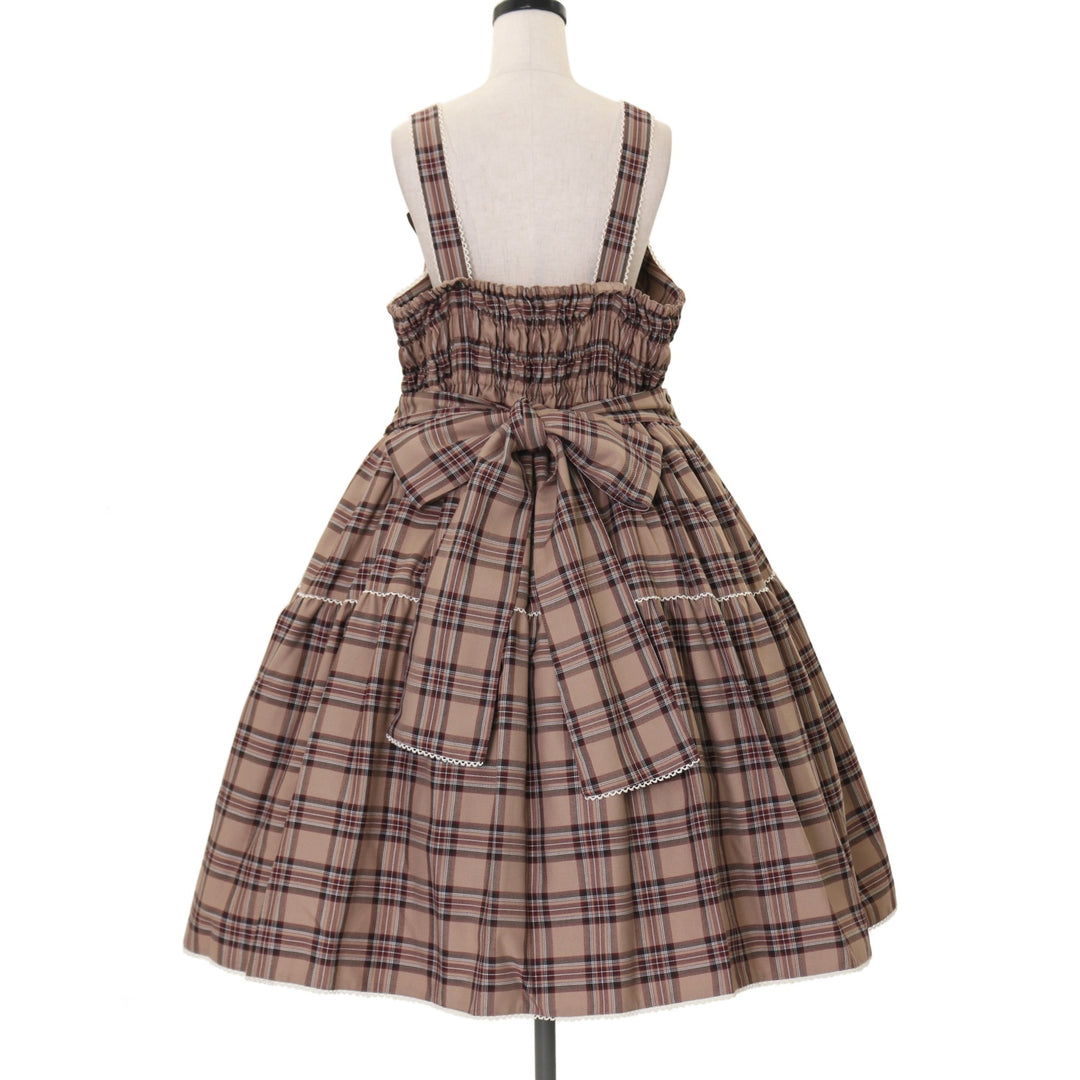 メタモルフォーゼ チェックJSK USED】【プラスサイズ】チェック柄 編み上げJSKセット | metamorphose