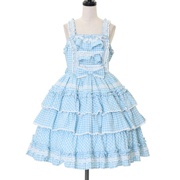 USED】Prettyフリルジャンパースカート（ギンガム） | Angelic Pretty
