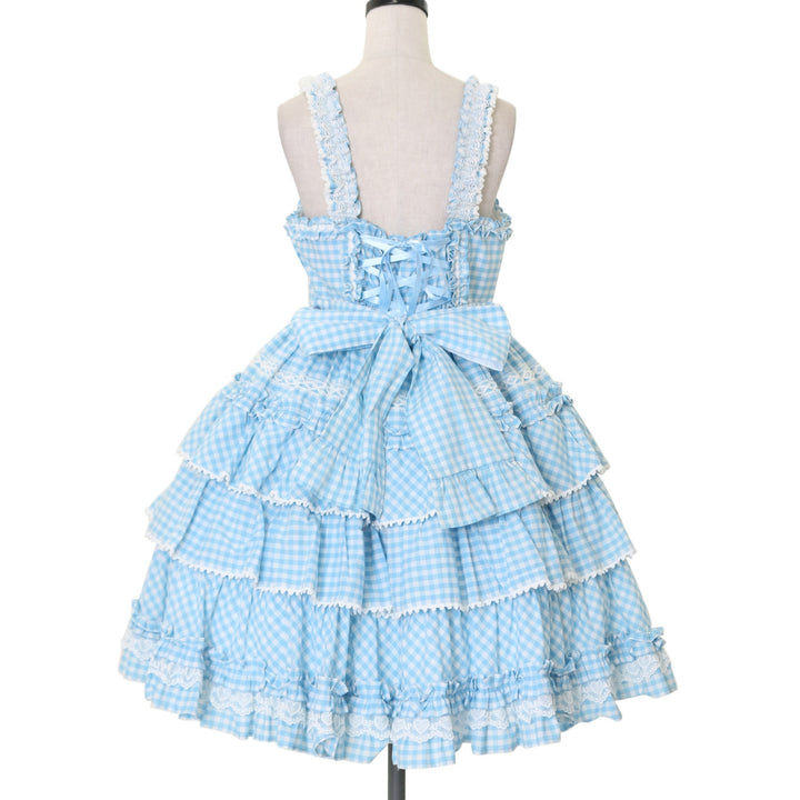 USED】Prettyフリルジャンパースカート（ギンガム） | Angelic Pretty