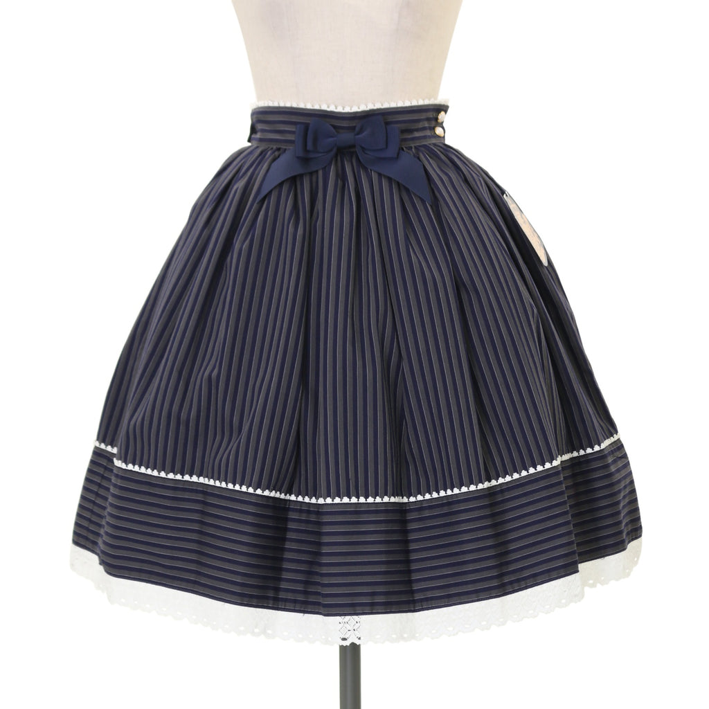 alice auaa チェックドットフリンジスカート