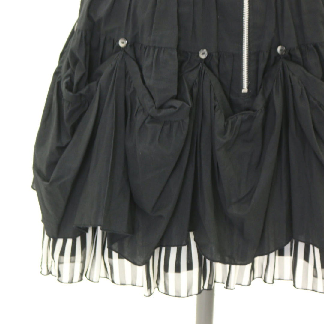 BLACK PEACE NOW スカート USED】【PEACE NOW/Mサイズ】レイヤードドレープスカート | BLACK