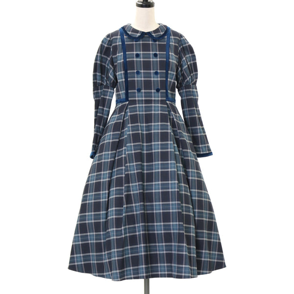 最終値下げ マリアピピ フローラツイルチェックドレス ホワイト×ネイビー u-13957-00_grande.jpg?v=1743736264