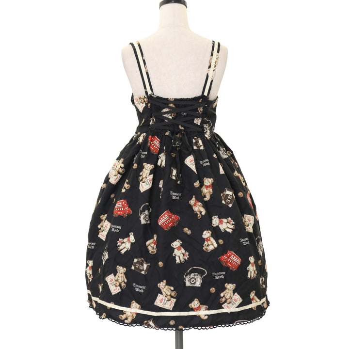 USED】ロンドンベアーハイウエストジャンパースカート | Innocent