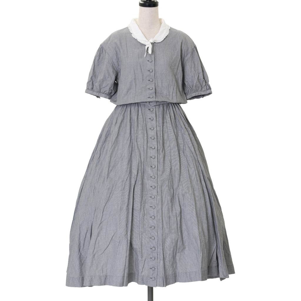 INGEBORG レーシー　ロリータ　￼デザインワンピース USED】レースカラー前開きワンピース | INGEBORG | ロリータ ゴスロリ