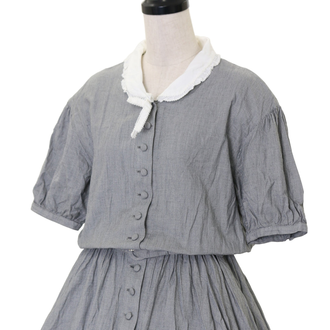 INGEBORG レーシー　ロリータ　￼デザインワンピース USED】レースカラー前開きワンピース | INGEBORG | ロリータ ゴスロリ