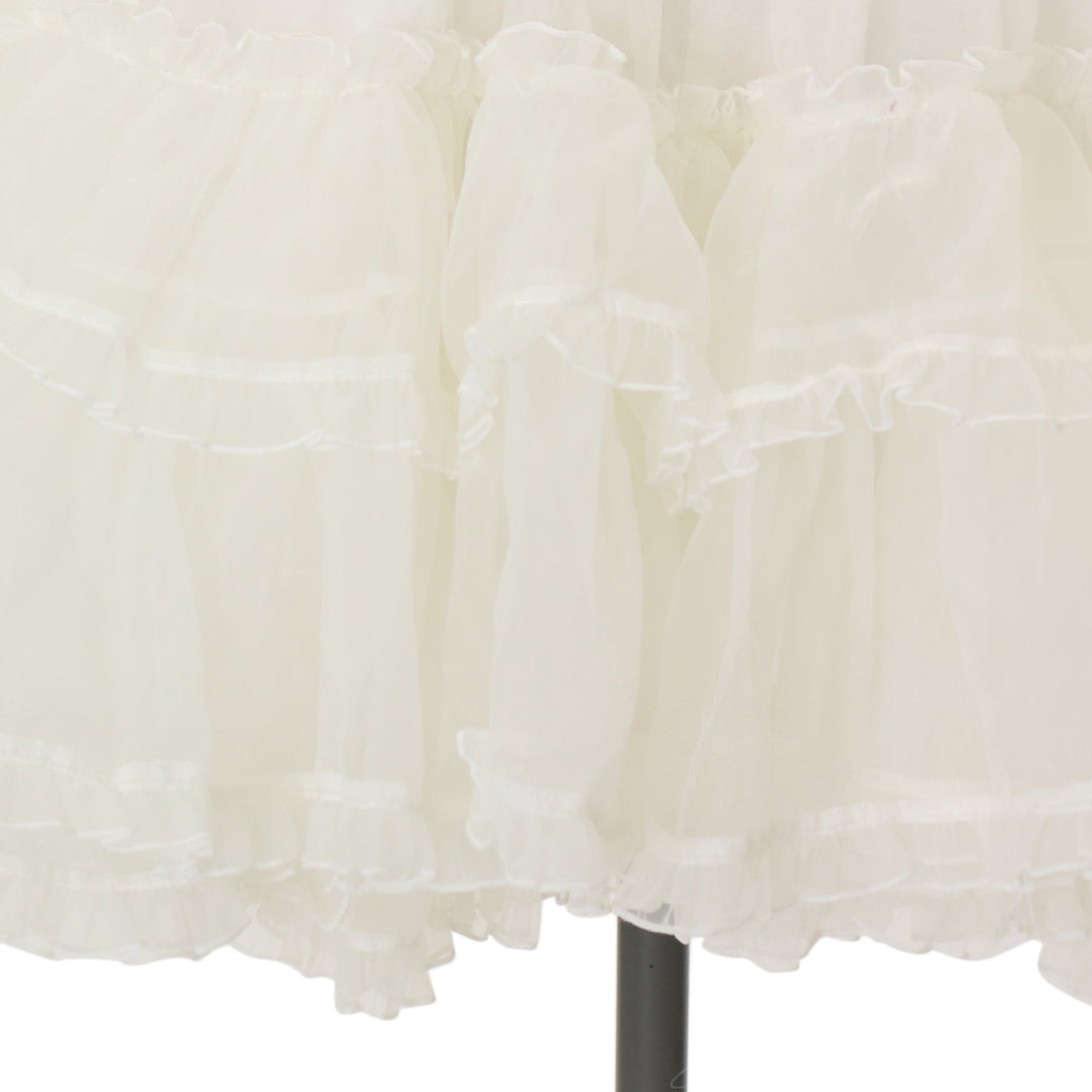 【定価以下】【新品タグ付き】メタモルフォーゼ　オーガンジーフリルパニエ　黒 美品✨️】メタモルフォーゼ オーガンジーフリルパニエ 黒 - メルカリ