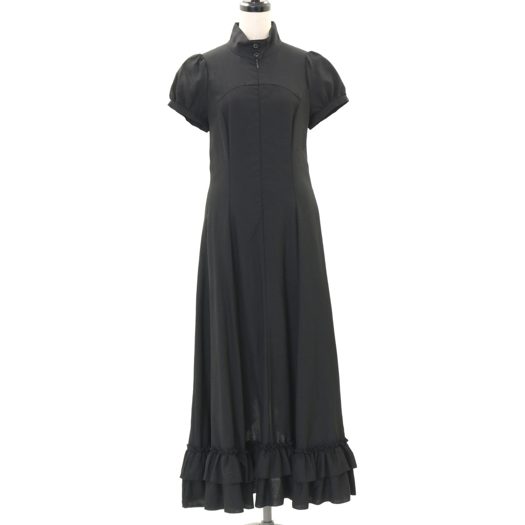 美品　ブラックピースナウ　ワンピース USED】【Mサイズ】スタンドカラーパフロングワンピース | BLACK PEACE