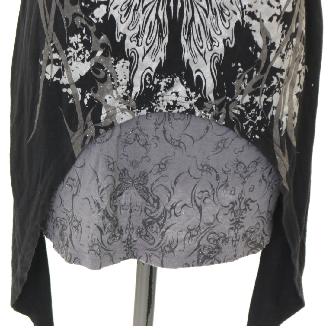 USED】Sixh. バタフライラメプリントレイヤードカットソー | h.NAOTO