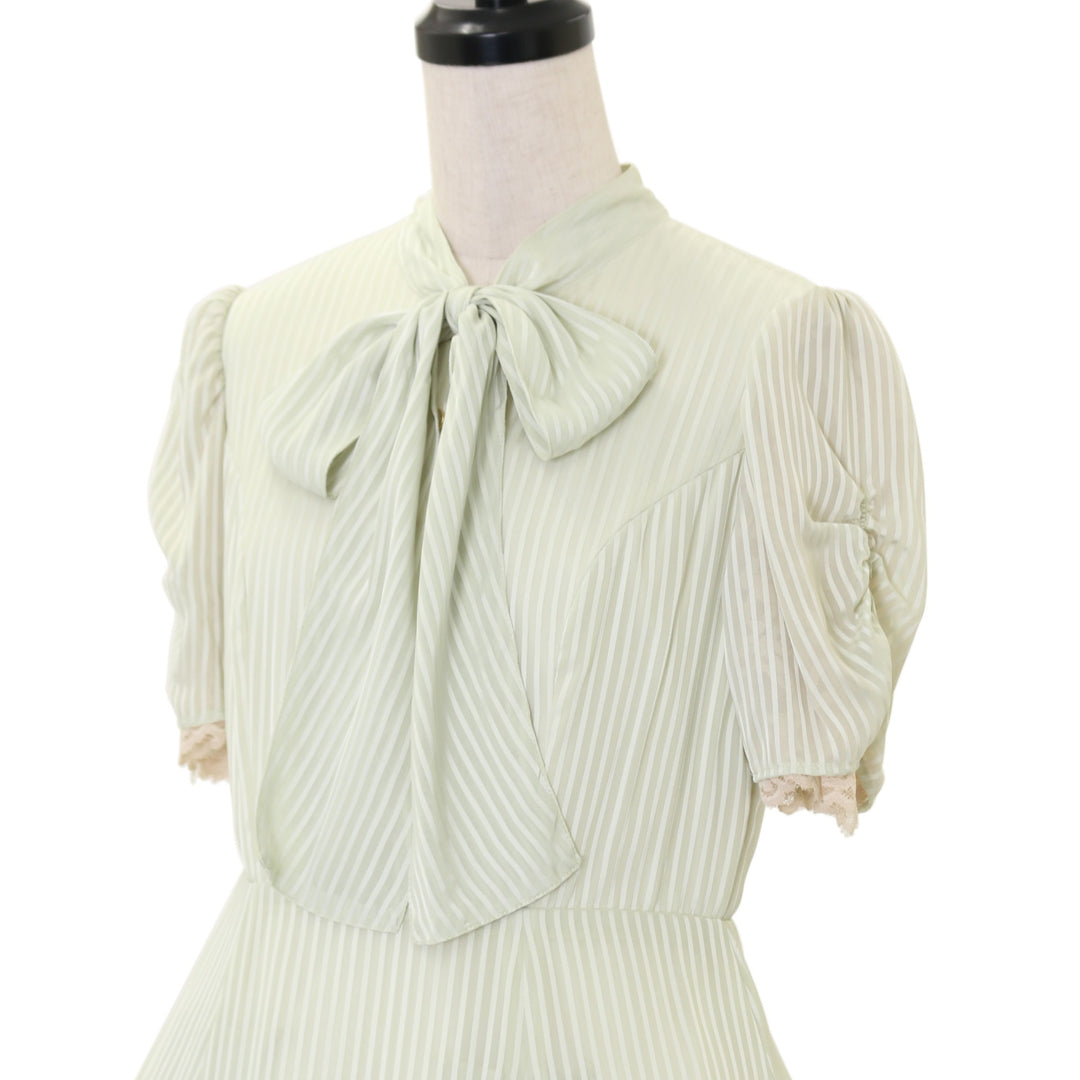 USED】シアーストライプリボンタイドレス | Victorian Maiden