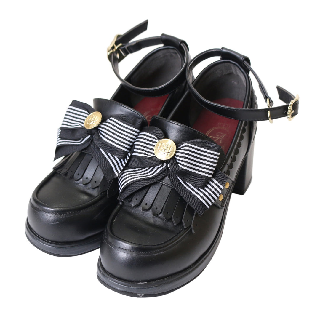 USED】【Lサイズ】2wayリボンローファーパンプス | Amavel