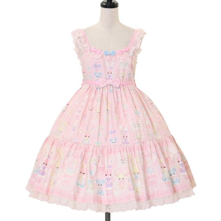 USED】Fancy Paper Dollsティアードジャンパースカート USED】Fancy Paper Dollsティアードジャンパースカート