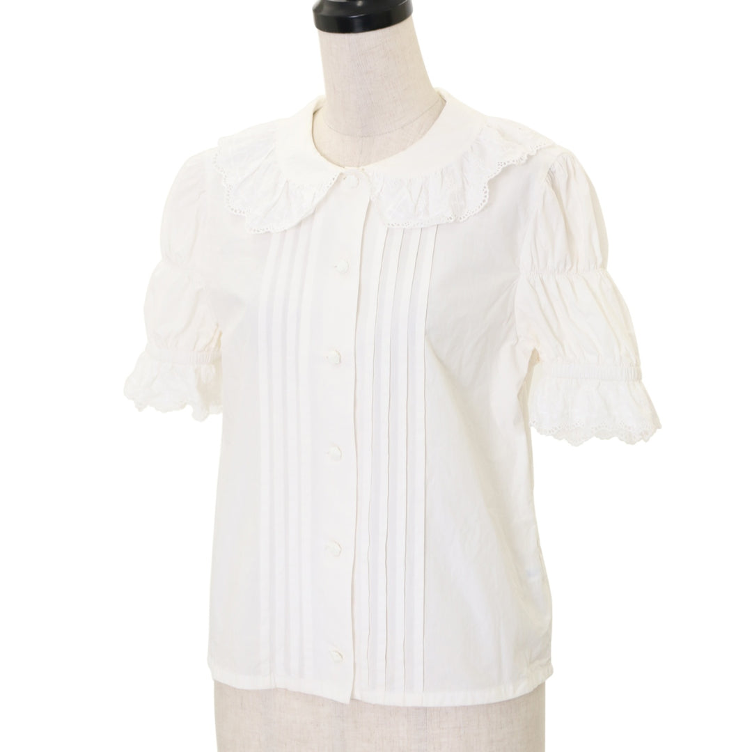 USED】逆十字レースパフ袖ブラウス | Moi-même-Moitié