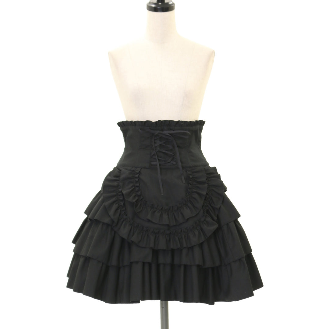 USED】【Mサイズ】コルセットエプロンスカート | BLACK PEACE