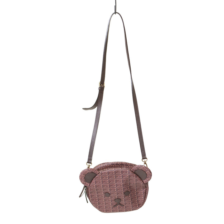 ALGONQUINS クマ型鞄 ALGONQUINS クマ型鞄 日本製☆本革☆L字ファスナー☆ショルダーバッグ