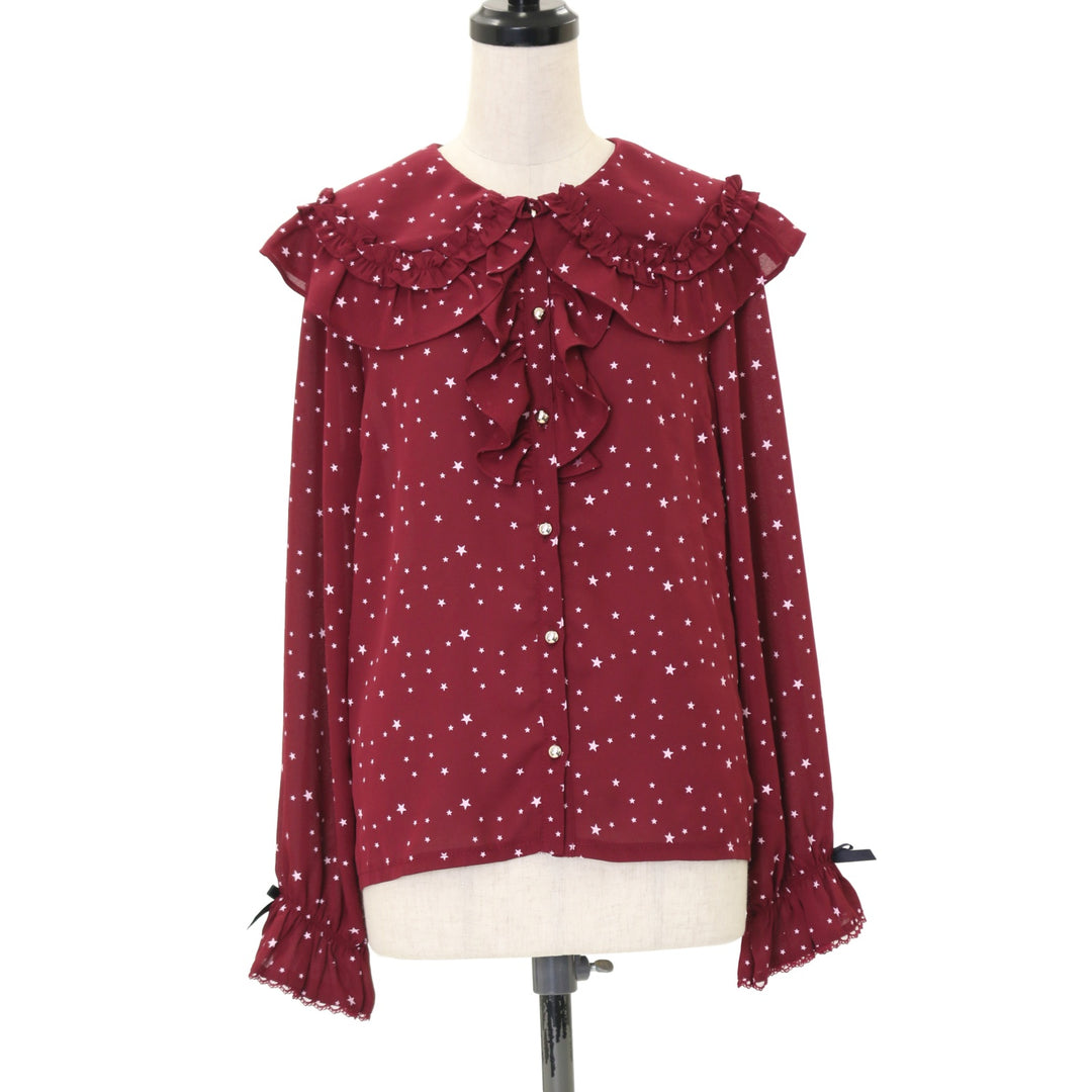 USED】【Mサイズ】星柄ブラウス | axes femme kawaii Wunderwelt USED】【Mサイズ】星柄ブラウス | axes femme kawaii Wunderwelt