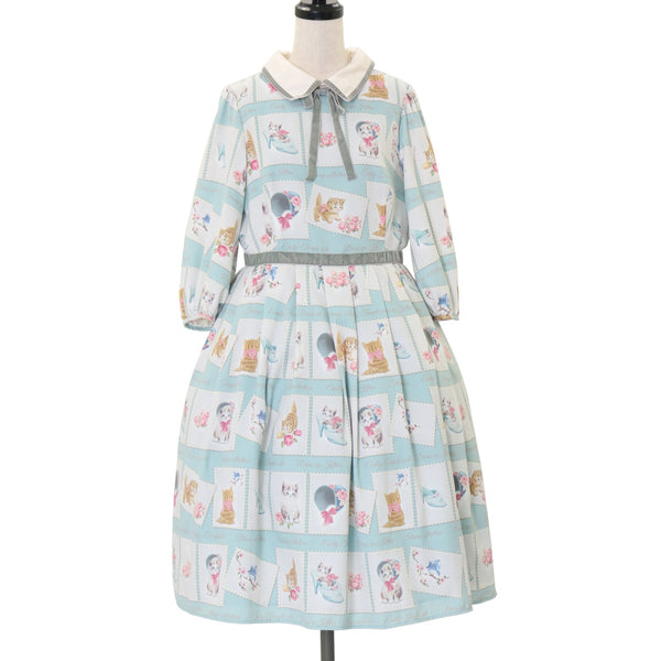 USED】Kitten Stamp Collection ワンピース | Emily Temple cute