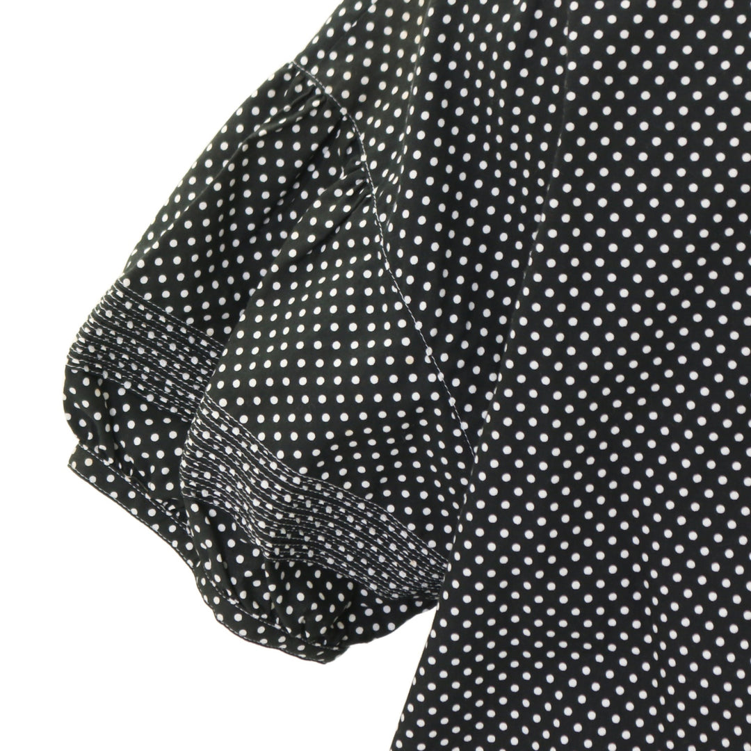 M's カタログ 水玉 シフォン カメリア モノトーン モノクロ 襟