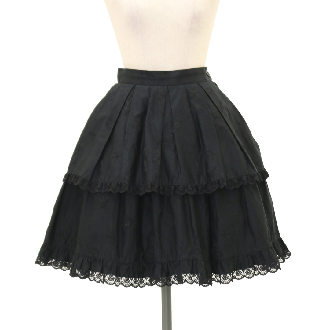 BLACK PEACE NOW 薔薇ジャガードスカート USED】【Mサイズ】花柄ジャガード二段スカート | BLACK PEACE NOW