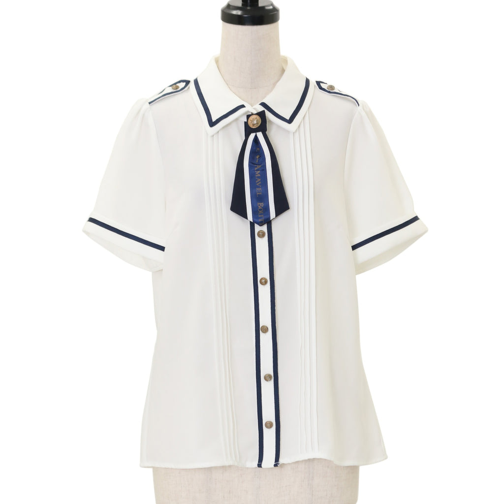 新品未使用 タグ付き 即購入可 送料込 Amavel ブラウス リボン ネクタイ 新品未使用 タグ付き 即購入可 送料込 Amavel ブラウス リボン