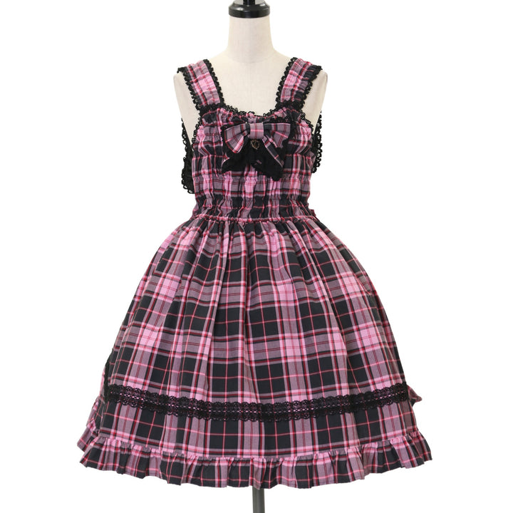 【出品7/11迄】morphose タータンチェックシャーリングJSK 出品7/11迄】morphose タータンチェックシャーリングJSK 出品7/11迄