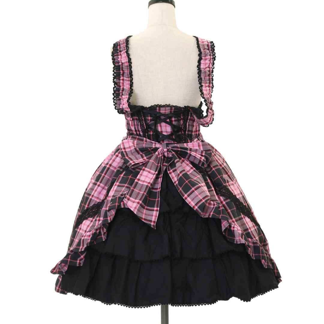 USED】オリジナルタータンチェック リボンシャーリングプリンセス