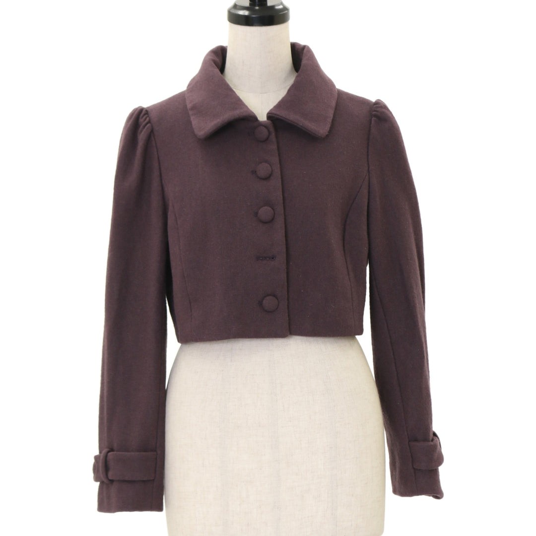 Sheglit ショートケープ Sheglit Gretel ショートケープコートダークパープル