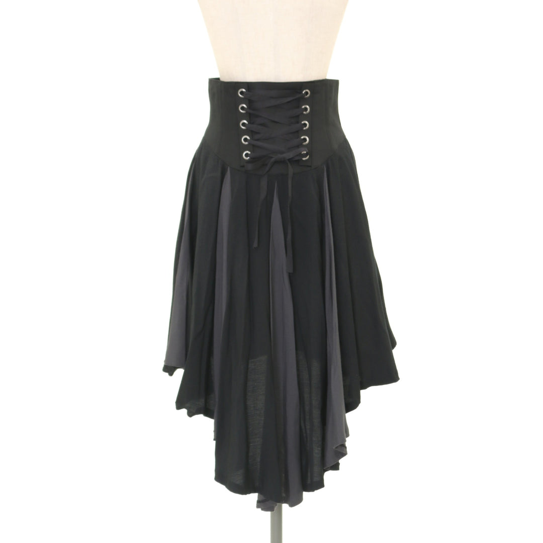 USED】【Mサイズ】バイカラーハイウエストスカート | BLACK PEACE NOW