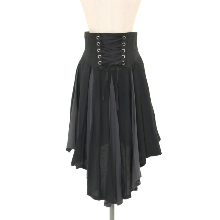 USED】【Mサイズ】バイカラーハイウエストスカート | BLACK PEACE NOW