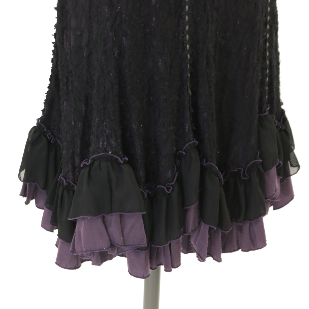 USED】【Mサイズ】はしごレースレーシージャンパースカート | BLACK