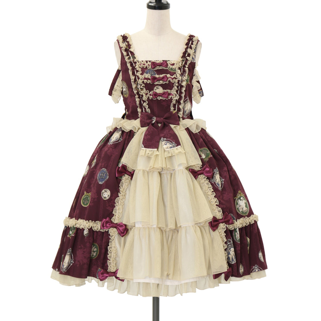 USED】【サイズ1】Vintage cameo チュールフリルリボンdress