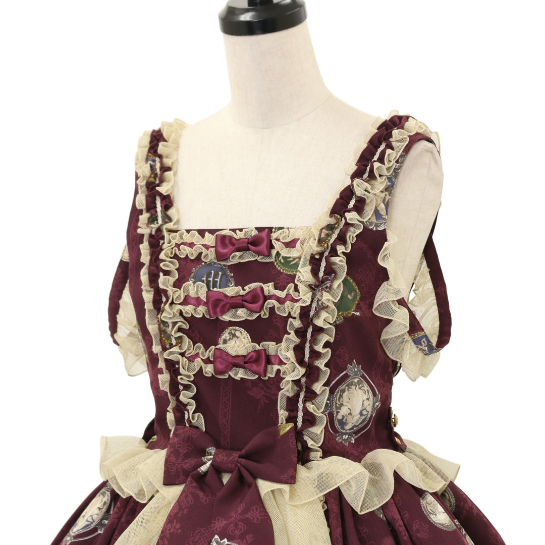 USED】【サイズ1】Vintage cameo チュールフリルリボンdress