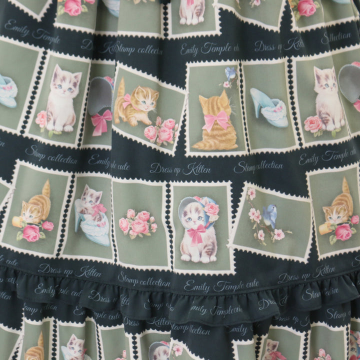 USED】【Mサイズ】Kitten Stamp Collection ロングワンピース | Emily