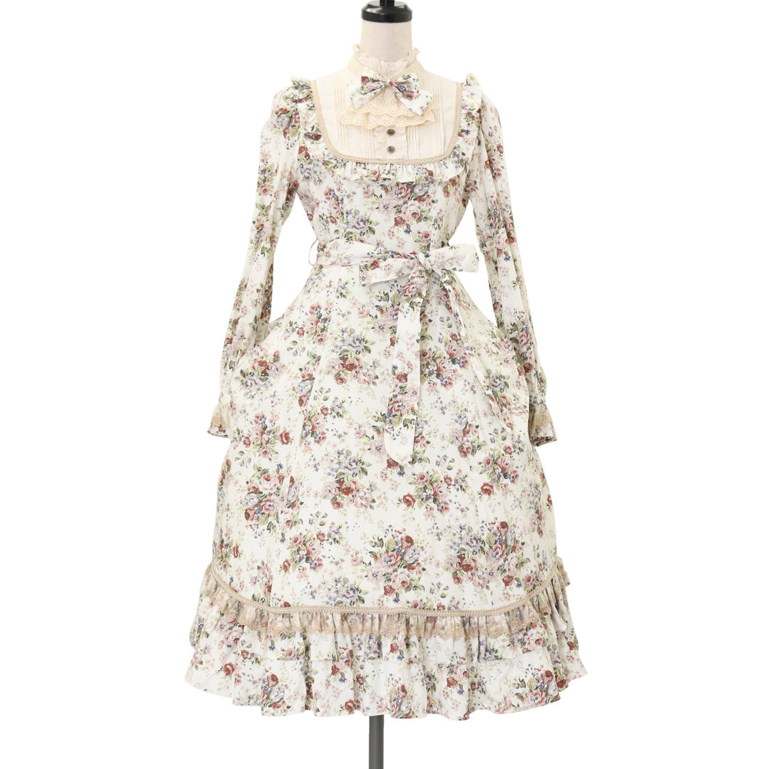 Antique Rococo Bouquet Classical Doll Dress | Victorian