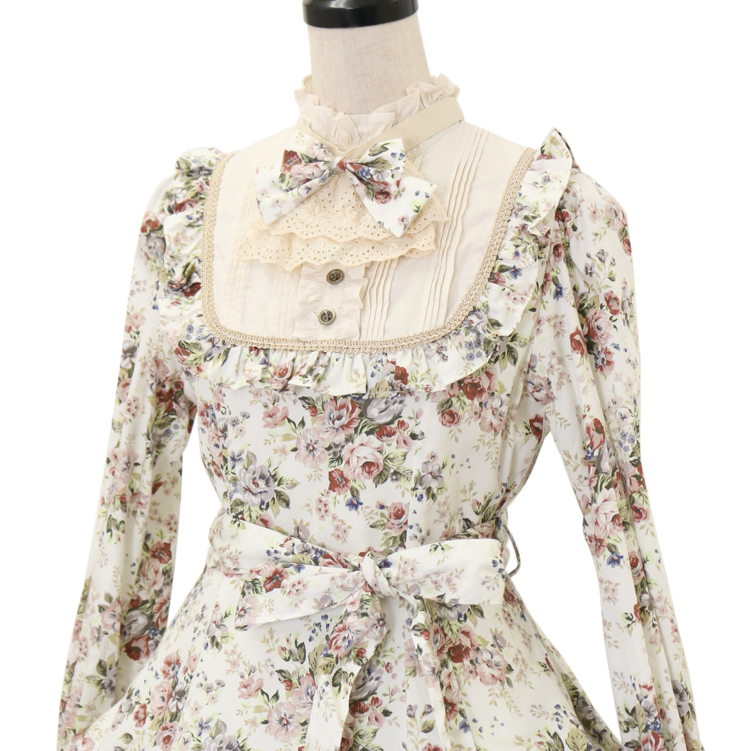 Rococo Bouquet Print Antique Doll OP by Victorian Maiden